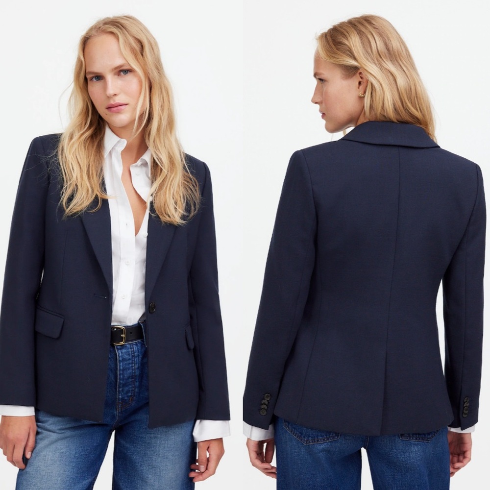 NWT ✔️ Madewell The Alton Classic Dark Navy Career Blazer size 4